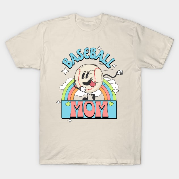 Retro Baseball Mom Shirt T-Shirt by IncpetionWear